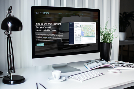 Optigo: Website design including Logo design, branding guidelines and graphics including dashboard UI.