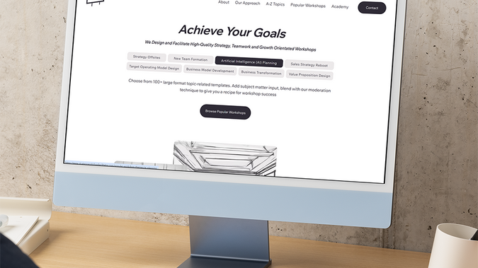 Strategy Workshop Facilltator: VIP Design Day package for a client site built in Wix Studio but they needed it customised before launching.  Including dynamic page content that can be easily updated and added to now.
