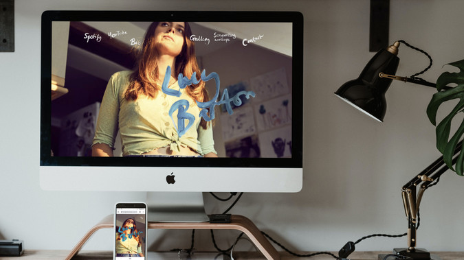 Lucy Barton Music: Website Design from scratch for Bath based singer songwriter.  To bring out her personality we used her handwriting to display the menu and main header. 
 Her sister provided the amazing photography and we also worked together again on her new music video shot entirely on a drone in the Welsh mountains.