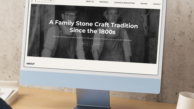 Hickeys Headstones Ovens: Migration from WordPress to Wix Studio.  Modernising the website and introducing a mobile responsive version which the old one didn't have.  