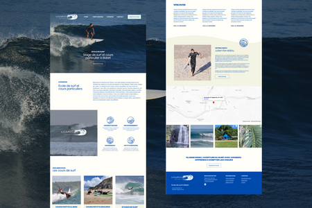 Xirimiri Surf: Xirimiri Surf School, nestled on the enchanting coast of the Basque Country, offers an immersive experience in the world of surfing under the guidance of Julien, a former high-level bodyboarding competitor. The school needed a website to effectively showcase Julien’s coaching services and streamline the booking process for lessons and courses.

I designed a website that captures the adventurous spirit of Xirimiri Surf School while providing clear information about the lessons and courses available. The site features an integrated online booking system, making it easy for prospective surfers to secure their spots. The design balances the excitement of surfing with user-friendly functionality, ensuring a seamless experience for visitors.
