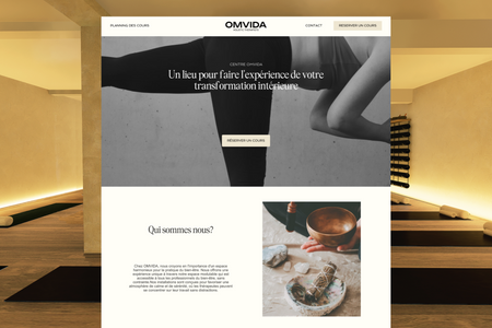 OMVIDA: Omvida is a wellness sanctuary in the heart of Paris’s 7th arrondissement, dedicated to rejuvenation and transformation. Bringing together a community of practitioners, Omvida guides clients on their journey to self-discovery through various integrative practices.

I designed a website that reflects the serene and transformative essence of Omvida. The site provides clear and inviting information about the wellness services offered, creating an online space that mirrors the tranquility and holistic approach of the physical location. The design aims to attract and engage visitors, making it easy for them to explore and connect with the wellness community at Omvida.
