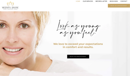 Medspa Divine: A Rochester, MN medspa business with a lead magnet and automated email.