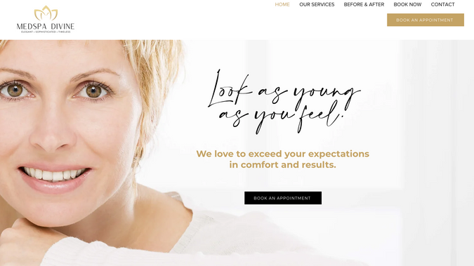 Medspa Divine: A Rochester, MN medspa business with a lead magnet and automated email.