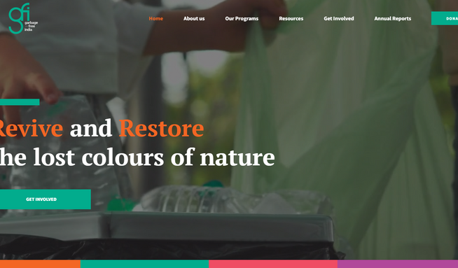 Garbage Free India: Created a website for an NGO with the classic editor -  Multipage with DonateNow options. 