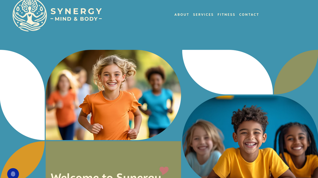 Synergy: Trauma-informed support and inclusive fitness. Created welcoming brand identity that balanced two distinct services (psychological support and movement/exercise) under one visual system. Delivered brand, Wix Studio website, and promotional materials. 4-6 week timeline with ongoing support.