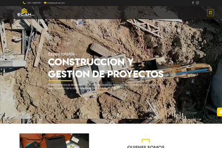 Empresa Constructora: El diseño de la página web de ECAH SRL refleja su enfoque integral en el desarrollo de proyectos, con un estilo profesional y estructurado que facilita la navegación por los servicios ofrecidos. El sitio está diseñado para transmitir confianza y experiencia, con una disposición clara de secciones que detallan cada etapa del proceso, desde la pre-construcción hasta la entrega final. En cuanto al desarrollo, se ha optimizado para ofrecer una experiencia de usuario fluida, destacando la trayectoria y capacidades de la empresa en la gestión de proyectos de construcción.