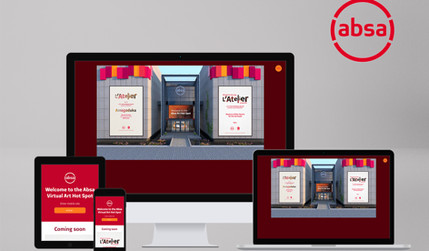 Art Hot Spot - Absa L'Atelier Gallery: African banking leader Absa wanted to create an immersive and simple experience where they could host exhibition launches online to showcase the artists that they represent in their art investment wing Absa L’Atelier. We designed this gallery experience in 3d and then built this website to showcase it to the public. Within here you can explore actual 3D exhibitions, watch videos and participate in live-streamed exhibition launches. 