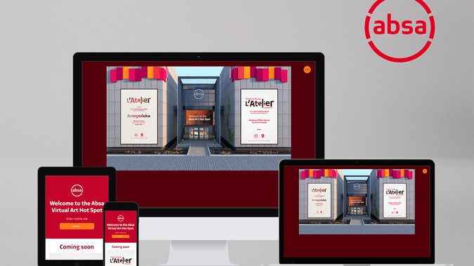 Art Hot Spot - Absa L'Atelier Gallery: African banking leader Absa wanted to create an immersive and simple experience where they could host exhibition launches online to showcase the artists that they represent in their art investment wing Absa L’Atelier. We designed this gallery experience in 3d and then built this website to showcase it to the public. Within here you can explore actual 3D exhibitions, watch videos and participate in live-streamed exhibition launches. 
