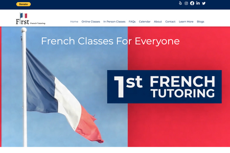 FirstFrench Tutoring: Built an online French Classes website integrating Cognito forms for booking