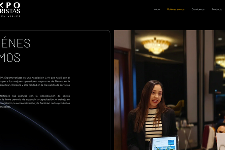 Expo Mayoristas: Sitio web de sociedad de agencias de viajes, donde se realizó el diseño web completo del sitio