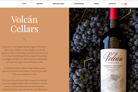 Volcan Cellars: E-commerce for a wine brand from Valle de Guadalupe, know more of the story of this wine and book some experiences.