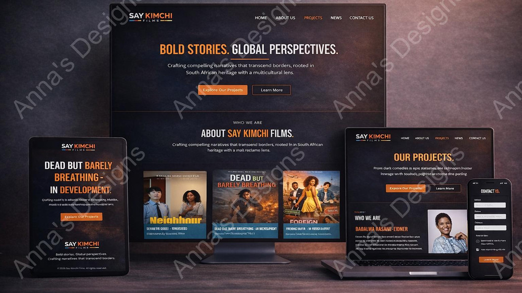 Say Kimchi Films: Film Production • New Website

Say Kimchi Films is a film production company focused on developing compelling, socially meaningful stories for film and television. 

The client wanted a professional website to establish an online presence and showcase the company's vision, projects, and creative direction.

The site was designed to be modern and visually engaging, with a clean layout that highlights storytelling, projects, and brand identity.

Result: The final result was a sleek, professional website that effectively represents the company's creative vision and provides a strong digital presence. The client was very happy with the outcome.