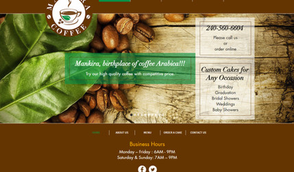 Mankira Coffee Shop: Restaurant website I designed with an online ordering service. I have also done its Mobile Version and the SEO (Search Engine Optimization).