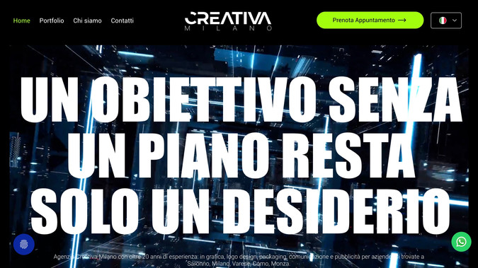 Creativa Milano: Restyling sito web