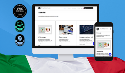 Smart Experience: Realizzazione di nuovo sito portfolio. Ottimizzazione dei contenuti per la corretta visualizzazione sui dispositivi mobili, impostazioni basilari del sito (favicon, email, dati aziendali ecc) e collegamento del dominio.