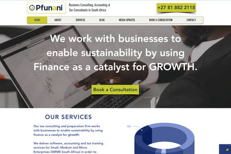 Pfunani: Redesigned website 