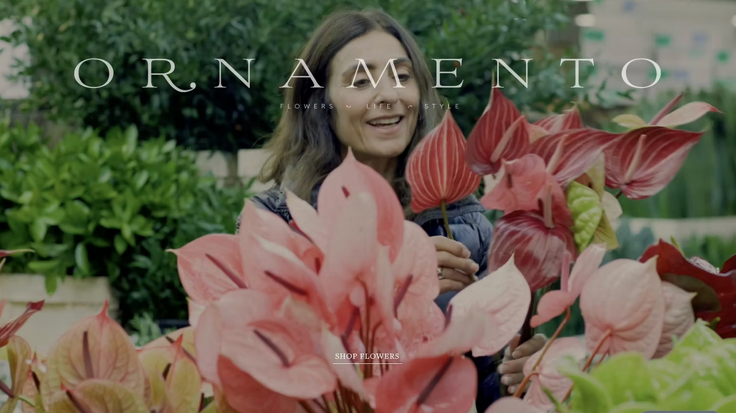 Ornamento: A warm, editorial commerce experience for a renowned Sillicon Valley based luxury florist.