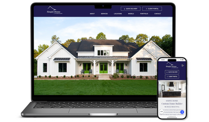 Simply Home: Website design, maintenance, SEO, social media marketing, Google Business marketing, Google Ads management, and other marketing services for a luxury custom home builder.