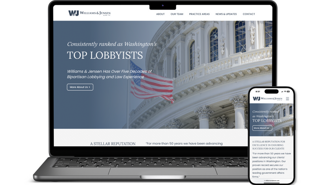 Williams & Jensen Lobbyists: DC Lobbyist organization in Washington, DC. Website design and management services.