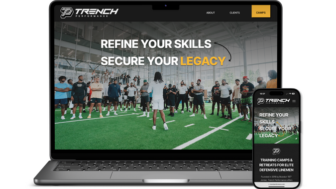 Trench Performance: Marketing and Website Design for Professional Football Defensive Line Coach