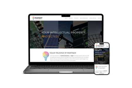 Patent Portfolio Builders - Attorneys at Law: Creative website for a law firm that specializes in U.S. Patents.