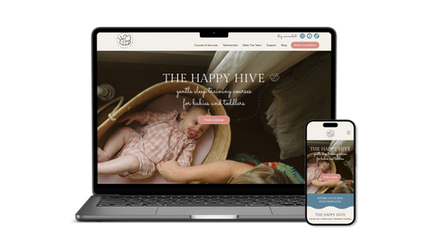 The Happy Hive: Website design & digital marketing services for sleep consultant