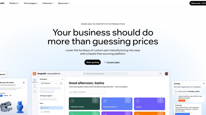 Shapelid: Bizimuhit's latest on-demand manufacturing website design is featured with its unique scrolling animations, hover effects, horizontal scrolling area while scrolling vertically, custom-coded user interfaces, dynamic pages, tens of collections built in Wix CMS. It also uses some APIs to generate PDFs from CMS data, let the user create saved items and request for price quotes.