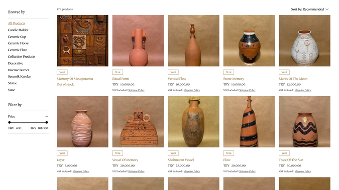 Mesopotamia Art: See the spiritual impach of traditional art on modern lines on Mesopotamia Arts' website designed by Bizimuhit.