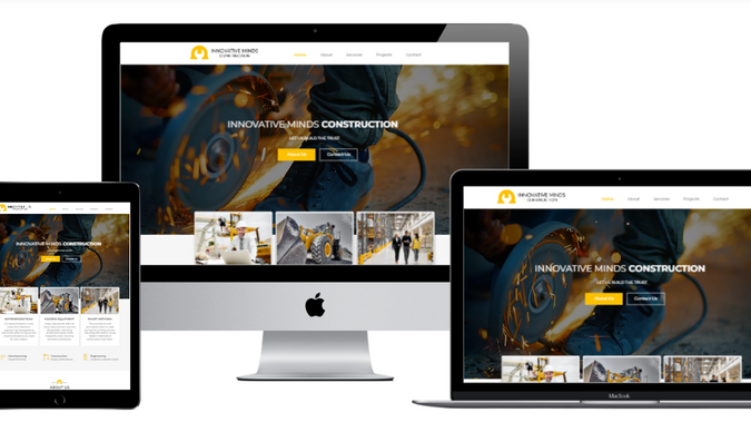 Innovativeminds: Innovative Minds Construction is focused on providing high-quality service and customer satisfaction we will do everything we can to meet your expectations. 
We created the whole layout and design of this websites.
