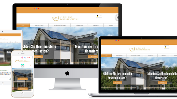 AS BauImmoService: Client: AS Bau Immobilien Service
Website: AS Bau Immobilien Service
Role: Wix Expert and Web Developer

Key Contributions
Custom Website Design:

Developed a modern and professional design that reflects the company’s brand and expertise in the real estate and construction sector.
Ensured a clean, intuitive layout that enhances user experience and makes navigation simple and straightforward.
Responsive Design:

Created a fully responsive website that delivers a seamless experience across all devices, including desktops, tablets, and smartphones.
Content Organization:

Structured and organized content to clearly communicate the services offered by AS Bau Immobilien Service.
Developed engaging and informative content that highlights the company’s strengths and projects.
SEO Optimization:

Implemented SEO best practices, including keyword integration and meta tag creation, to improve search engine visibility and attract organic traffic.
Interactive Features:

Incorporated interactive elements such as contact forms and call-to-action buttons to engage visitors and facilitate communication.
Performance Optimization:

Ensured fast load times and optimal performance through efficient coding practices and image optimization.
Implemented security measures, including SSL encryption, to protect user data and provide a secure browsing experience.
Outcome
The result was a visually appealing, user-friendly website that effectively showcases AS Bau Immobilien Service’s capabilities and services. The website has enhanced the company’s online presence, helping to attract new clients and grow their business.