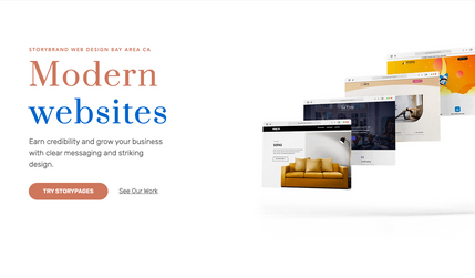 Storypages: Storypages agency web design page. Earn credibility and grow your business
with clear messaging and striking design.