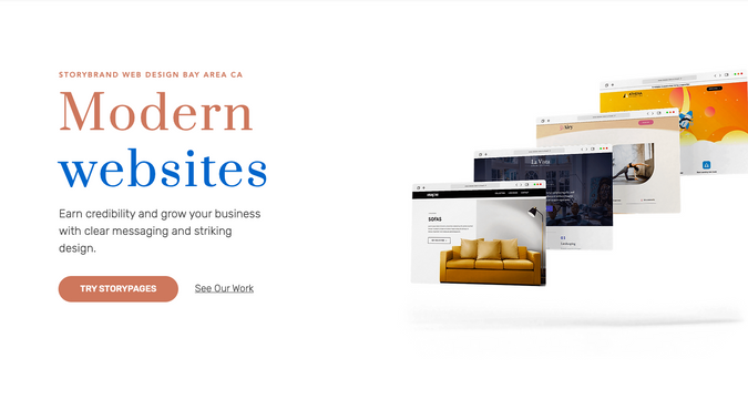 Storypages: Storypages agency web design page. Earn credibility and grow your business
with clear messaging and striking design.