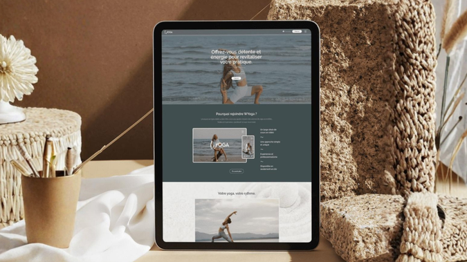 WYoga – Plateforme de cours de yoga en ligne: Création du site internet WYoga, une plateforme de cours de yoga en ligne permettant d’accéder à des séances à tout moment.

Ce projet avait pour objectif de concevoir une expérience à la fois fluide, apaisante et intuitive, en cohérence avec l’univers du yoga, tout en intégrant un système d’accès aux contenus en ligne.

✦ Conception de l’expérience utilisateur (UX/UI)
✦ Design sur mesure, doux et immersif
✦ Mise en place d’un système d’abonnement et d’accès aux vidéos
✦ Structuration des pages pour une navigation simple et efficace
✦ Optimisation responsive (mobile, tablette, desktop)

Le site permet aujourd’hui de proposer une expérience digitale complète, facilitant l’accès aux cours et le développement de l’activité en ligne.