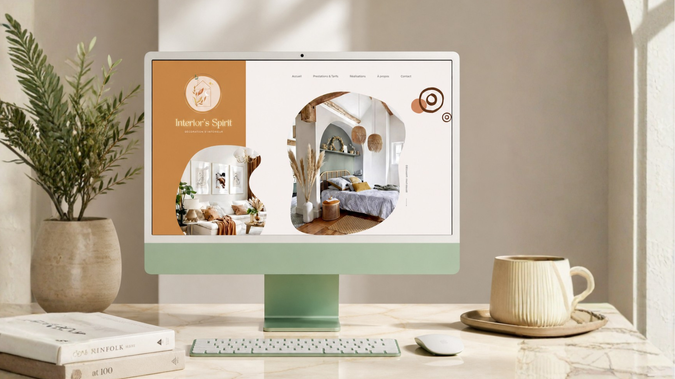Interior’s Spirit – Création de site pour décoratrice d’intérieur: Création du site internet Interior’s Spirit, une activité de décoration d’intérieur dédiée à des univers chaleureux et harmonieux.

L’objectif était de concevoir une vitrine élégante et inspirante, permettant de valoriser les prestations, mettre en avant les réalisations et refléter l’univers esthétique de la marque.

✦ Conception de l’expérience utilisateur (UX/UI)
✦ Direction artistique en cohérence avec l’univers décoration
✦ Création d’un design épuré, chaleureux et immersif
✦ Mise en valeur des projets et des ambiances
✦ Structuration des contenus pour une navigation fluide
✦ Optimisation responsive (mobile, tablette, desktop)

Ce site permet aujourd’hui de présenter les services de manière professionnelle et d’attirer une clientèle sensible à l’esthétique et au détail.