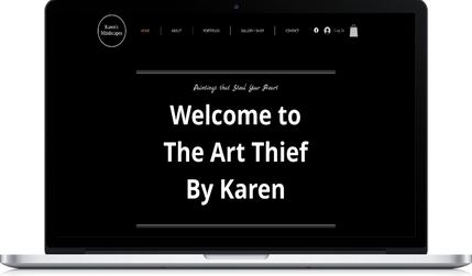 The Art Thief By Kar: Complete website design from scratch. 