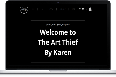 The Art Thief By Kar: Complete website design from scratch. 