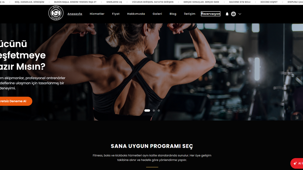 GYM MACHINE SPOR SALONU: 