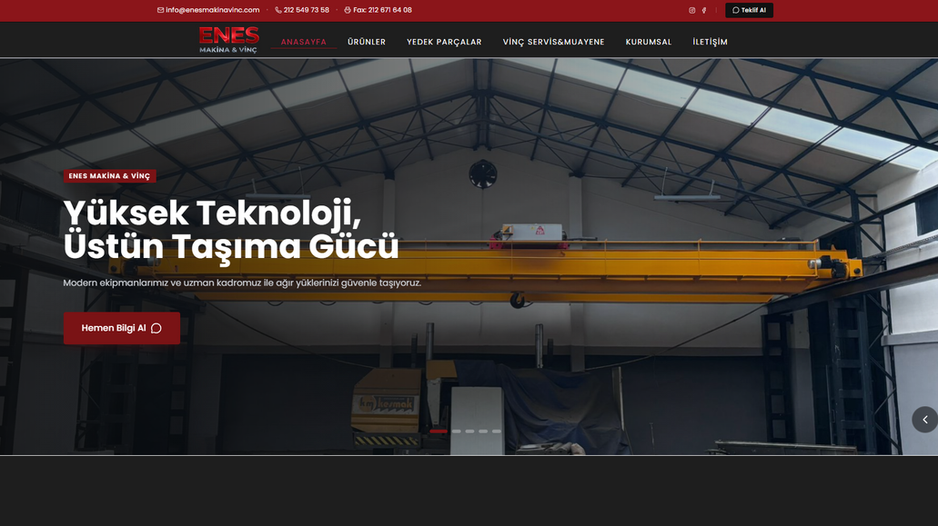 Enes Makina Vinç: 
