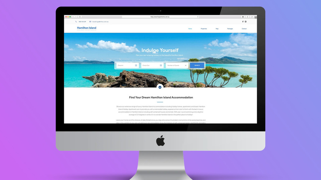 Hamilton Island Holiday Apartments: We have designed and developed a full booking system that integrates with Airbnb, booking.com, homeaway etc. This is a custom build that can be fully adapted and designed.