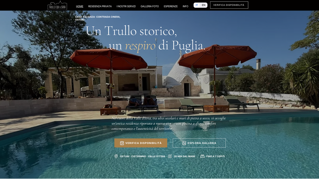 Trulloquisisana: - Webdesign
- Réservation et paiement en ligne
- Langues: IT et ENG
SEO / GEO
