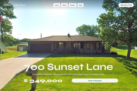700 Sunset Lane: The website project is a real estate property listing for a charming ranch-style home that showcases the property's features, amenities, and benefits to potential buyers.