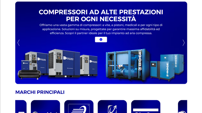 Sara impianti compressori: Website design and development for a company specialized in compressed air systems and industrial solutions.

I managed the entire project from concept to launch, creating a professional website that clearly presents the company’s services, technical expertise and solutions for businesses.

The project included website design, UX structure development, visual identity integration and responsive optimization to ensure a clear and effective browsing experience across all devices.

Particular attention was given to content organization and SEO-ready structure to improve the company’s online visibility and make it easier for potential clients to understand the services offered.