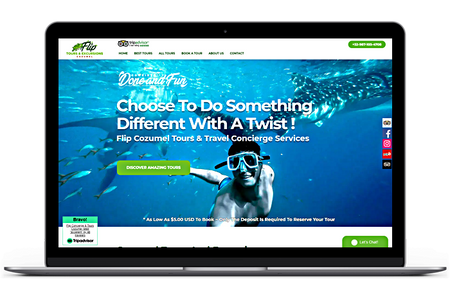 Cozumel Tours: I designed and developed fliptourscozumel.com, focusing on an easy-to-use booking system that lets clients quickly find and reserve their ideal tours. I created a 'Best Tours' page to showcase top-rated experiences, making it simple for customers to navigate and select tours based on their preferences. The site is optimized for a seamless user experience, with intuitive categories on the home page, clear layouts, and a responsive design for both desktop and mobile users. I aimed to create a visually appealing, efficient platform to enhance the customer journey.