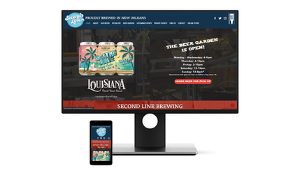 Second Line Brewing: Website Design, Website Development, Mobile Site Optimization, Custom Functions, Graphic Design, ADA Compliancy, Digital Footprint Establishment, Company Identity, Custom Integrations, E-Commerce