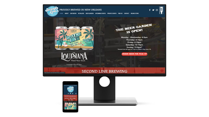Second Line Brewing: Website Design, Website Development, Mobile Site Optimization, Custom Functions, Graphic Design, ADA Compliancy, Digital Footprint Establishment, Company Identity, Custom Integrations, E-Commerce