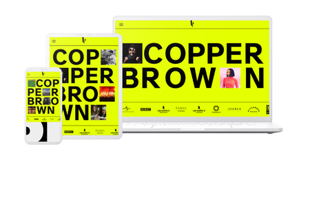 Copper Brown: Editor X website for branding agency.