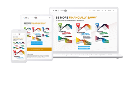 MYFE: A Wix Studio website for a personal finance and investment company offering free books for Millennials and Gen X.