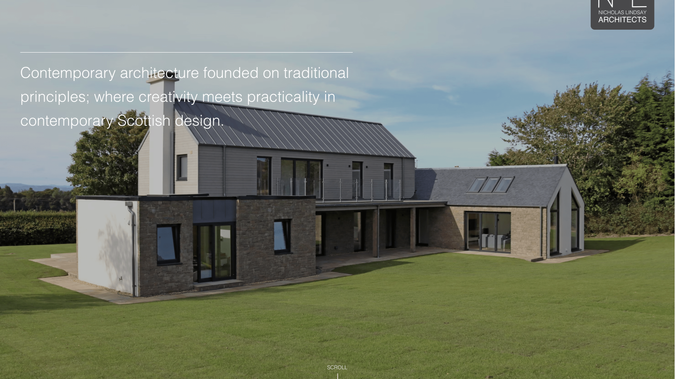 Nicholas Lindsay Architects: A clean, image-led site for Nicholas Lindsay Architects, pairing generous white space and refined typography with a minimal grid layout. Designed to let striking architectural photography take centre stage, it reflects the precision and elegance of the firm’s work.