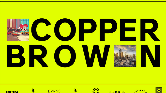 Copper Brown: A sleek, image-led website for London-based creative agency Copper Brown, designed to showcase their work through bold full-screen visuals and a clean, minimalist layout. A black backdrop with vibrant yellow and pink accents, consistent project pages, and refined typography keep the focus on their diverse creative output.